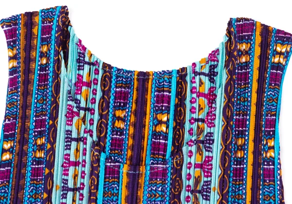 PLEATS PLEASE Pleated Ethnic Print Tank & Pants K-171057_005