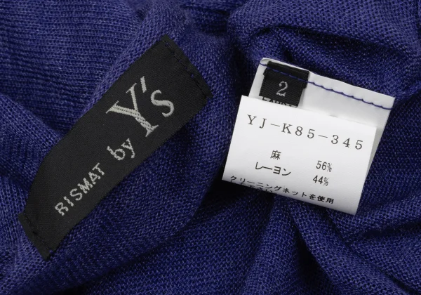RISMAT by Y's Linen Blend Long Knit Cardigan K-171059_014