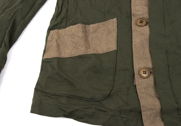 Y's Mixed-material Wrinkle Processing Jersey Jacket K-171060_009