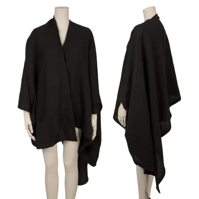 Y's Wool Blend Asymmetrical Drape Bolero