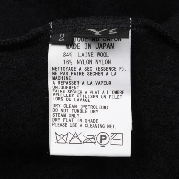 Y's Wool Blend Asymmetrical Drape Bolero K-171063_012