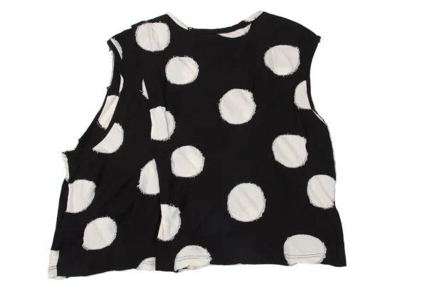 Y's Dot Woven Shoulder Tuck Sleeveless Blouse K-171069_010