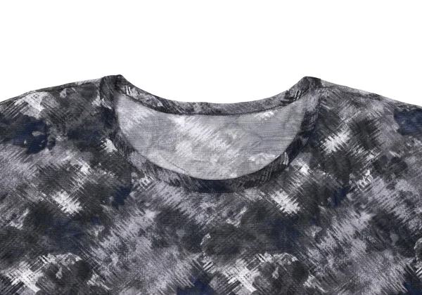 Y's Printed Off-shoulder Mesh Wide Top K-171072_003