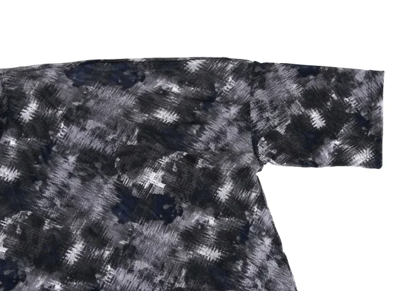 Y's Printed Off-shoulder Mesh Wide Top K-171072_004