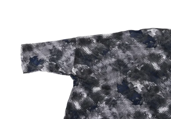 Y's Printed Off-shoulder Mesh Wide Top K-171072_005