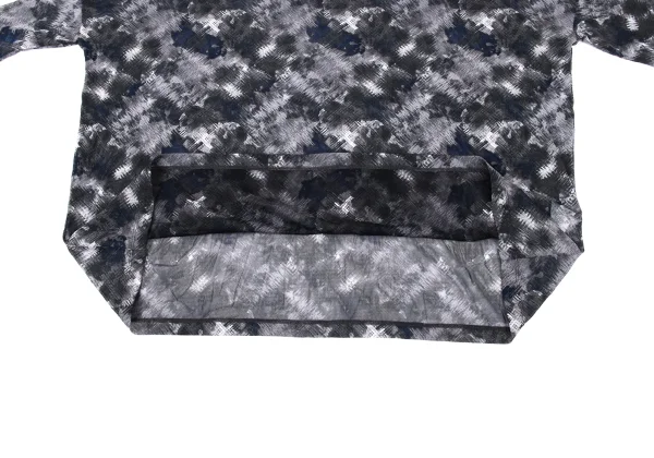 Y's Printed Off-shoulder Mesh Wide Top K-171072_007