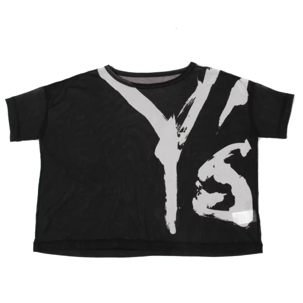 Y's Logo Print Mesh Wide T-shirt K-171073_002