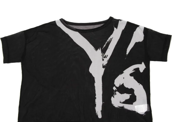 Y's Logo Print Mesh Wide T-shirt K-171073_003