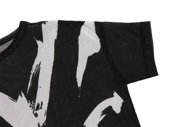 Y's Logo Print Mesh Wide T-shirt K-171073_006