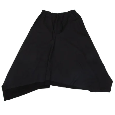 Y's Wool Switching Gabardine Dropped Crotch Pants