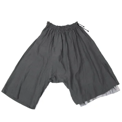 Y's Linen Asymmetry Dropped Crotch Pants