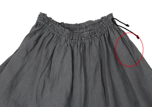 Y's Linen Asymmetry Dropped Crotch Pants K-171078_002