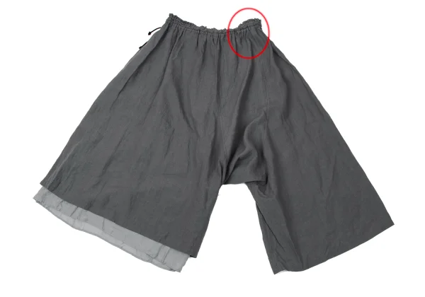 Y's Linen Asymmetry Dropped Crotch Pants K-171078_010