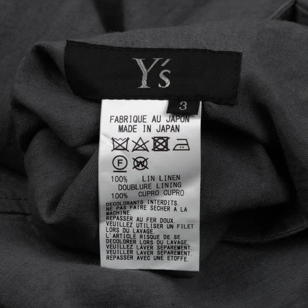 Y's Linen Asymmetry Dropped Crotch Pants K-171078_013