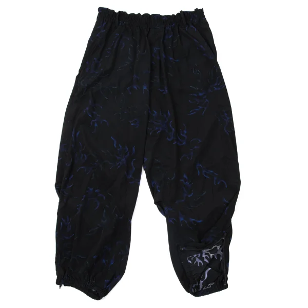 Y's.... Flame Print Hem Zip Pants Black,Blue 3 K-171081_001