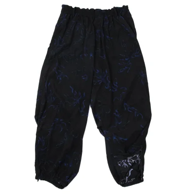 Y's.... Flame Print Hem Zip Pants