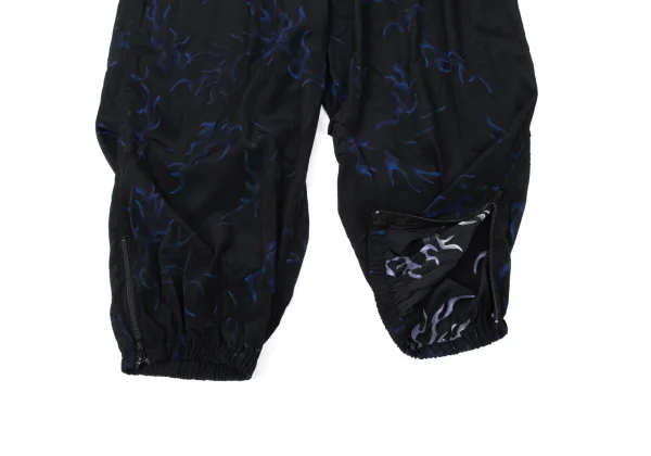 Y's.... Flame Print Hem Zip Pants K-171081_008