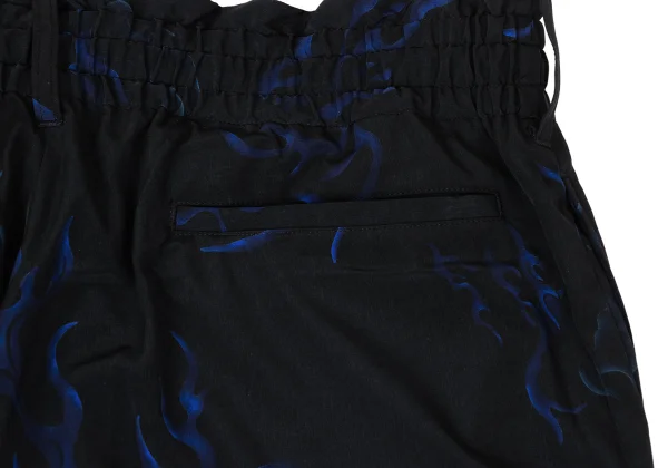 Y's.... Flame Print Hem Zip Pants K-171081_010