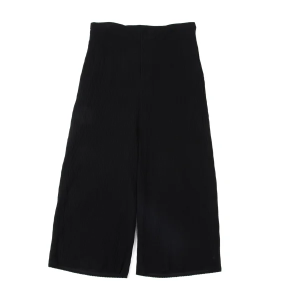 Y's Cotton Rib Dropped Crotch Pants Black 3 K-171082_001