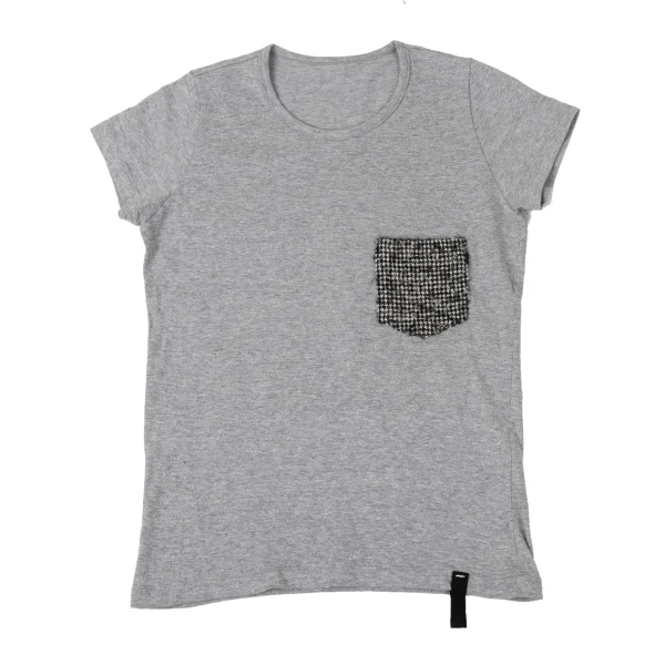 s'yte Houndstooth Patch Pocket T-shirt Grey S K-171083_001