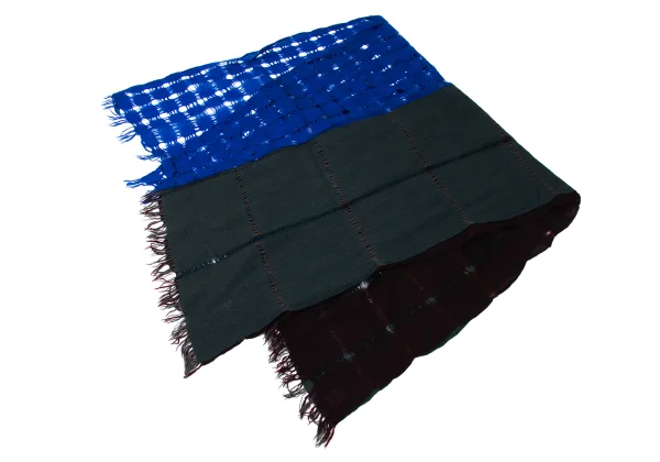 Y's Checked Woven Color Switching Stole K-171087_004