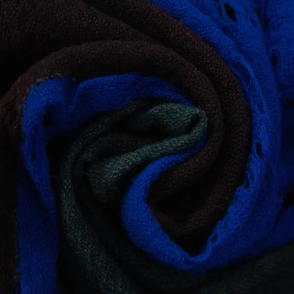 Y's Checked Woven Color Switching Stole K-171087_006
