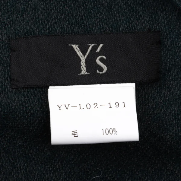 Y's Checked Woven Color Switching Stole K-171087_008