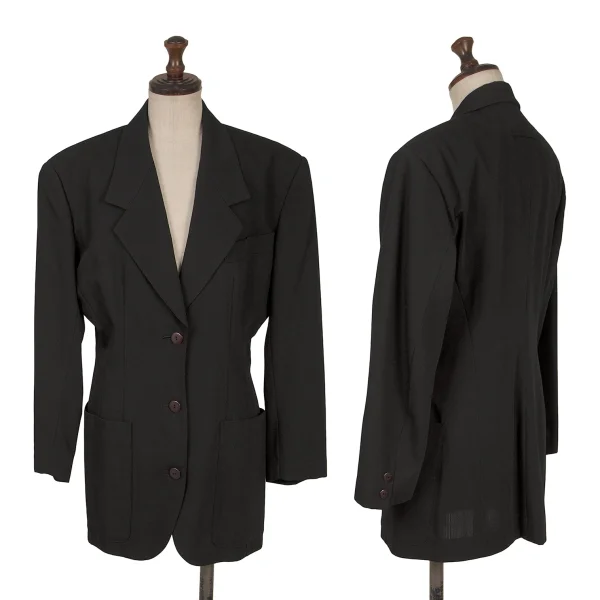 Jean Paul GAULTIER Stripe Lining Wool Jacket & Skirt K-171093_002