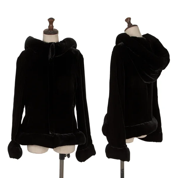 LIMI feu Padded Velour Hoodie Jacket Black S K-171097_001