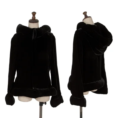 LIMI feu Padded Velour Hoodie Jacket
