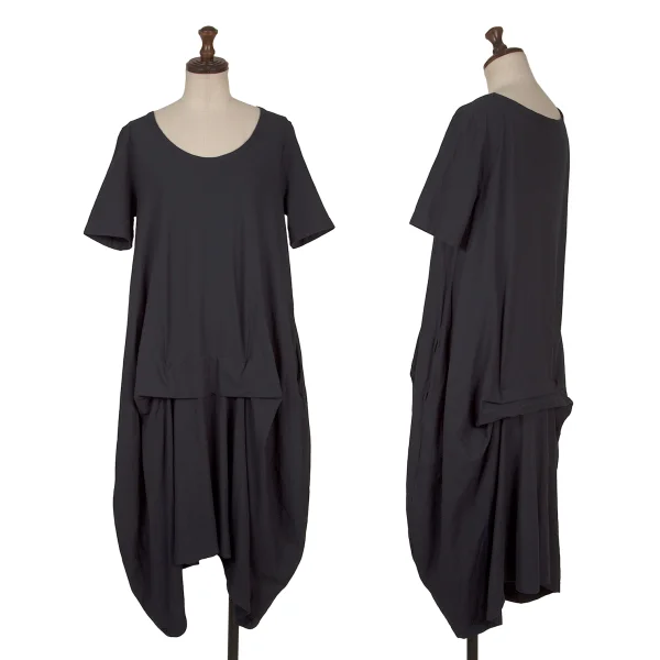 LIMI feu Cotton Tuck Design Dress Navy S K-171100_001