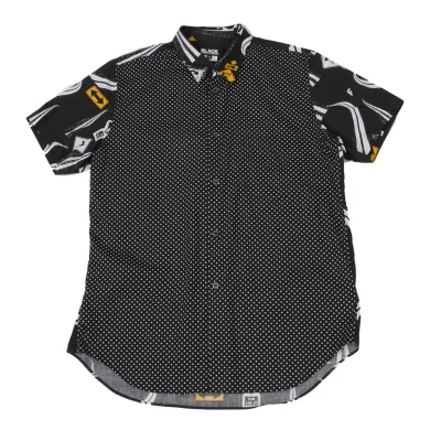 BLACK COMME des GARCONS Pin-dot Sign Print Short Sleeve Shirt