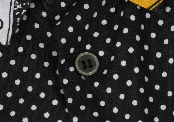 BLACK COMME des GARCONS Pin-dot Sign Print Short Sleeve Shirt K-171102_004
