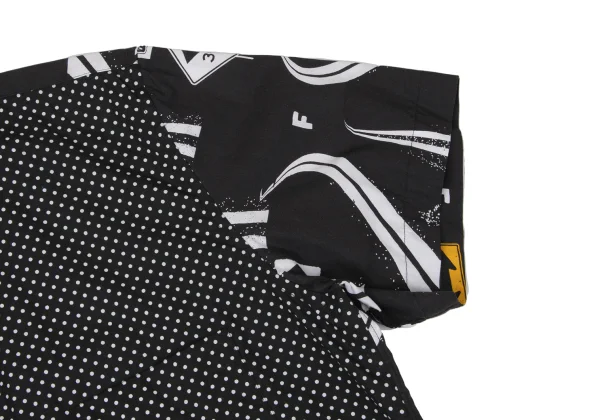 BLACK COMME des GARCONS Pin-dot Sign Print Short Sleeve Shirt K-171102_006