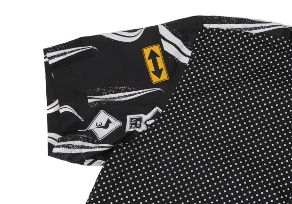 BLACK COMME des GARCONS Pin-dot Sign Print Short Sleeve Shirt K-171102_007