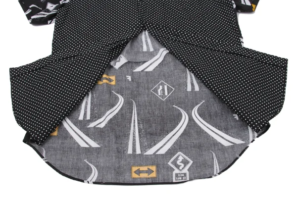 BLACK COMME des GARCONS Pin-dot Sign Print Short Sleeve Shirt K-171102_009
