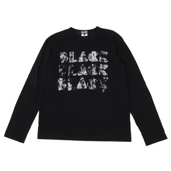BLACK COMME des GARCONS Faded Logo Print Top Black L K-171103_001