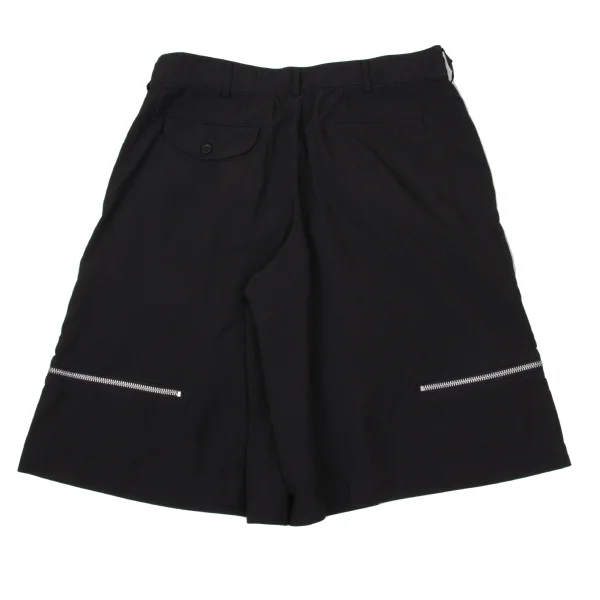 BLACK COMME des GARCONS Poly Hem Zip Design Shorts K-171104_010