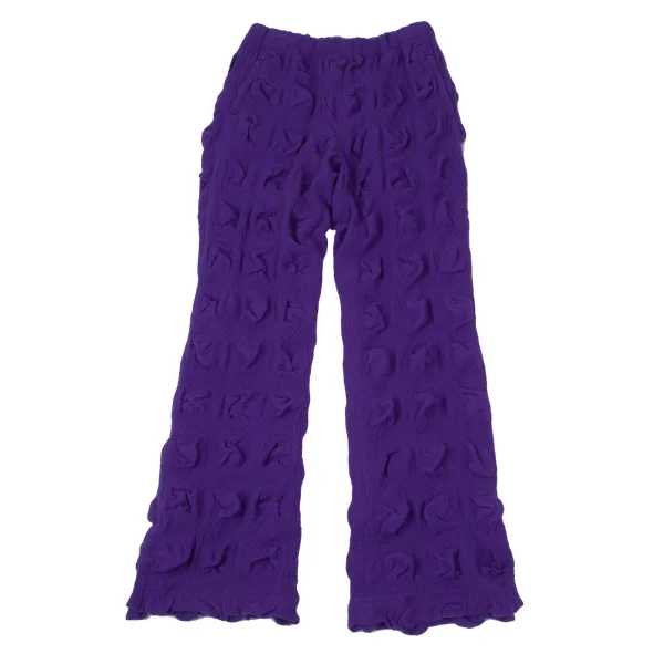 ISSEY MIYAKE Wool Blend 3D Processed Pants Purple 2 K-171106_001
