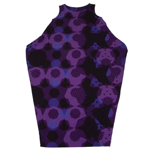 ISSEY MIYAKE Geometric Print Asymmetry Dress K-171107_002