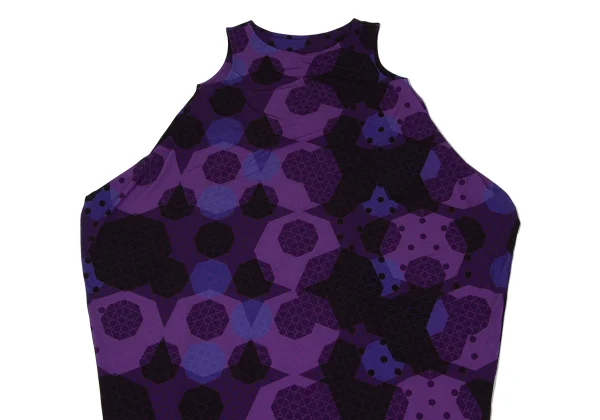 ISSEY MIYAKE Geometric Print Asymmetry Dress K-171107_003