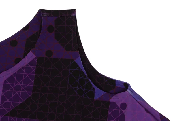 ISSEY MIYAKE Geometric Print Asymmetry Dress K-171107_005