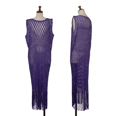 ISSEY MIYAKE Pleated Cutting Design Fringe Dress