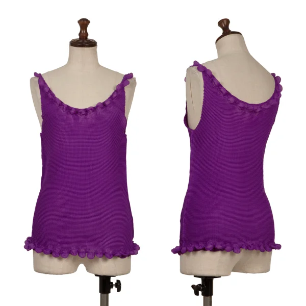 ISSEY MIYAKE me Stretch Pleats Puff Design Tank Top Purple F K-171109_001