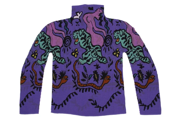 ISSEY MIYAKE me Stretch Pleats Animal Graphic Print Top  K-171111_002