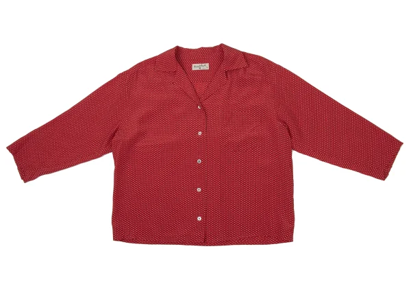 MARGARET HOWELL Silk Dot Print Open-collar Shirt K-171116_002