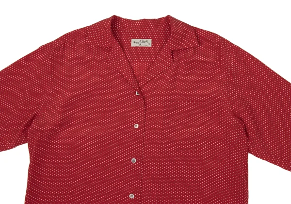 MARGARET HOWELL Silk Dot Print Open-collar Shirt K-171116_003