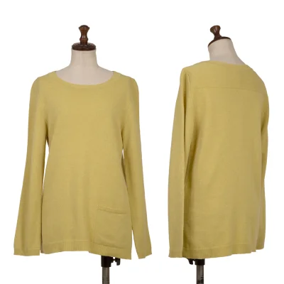 MARGARET HOWELL Wool Cashmere Pocket Design Knit
