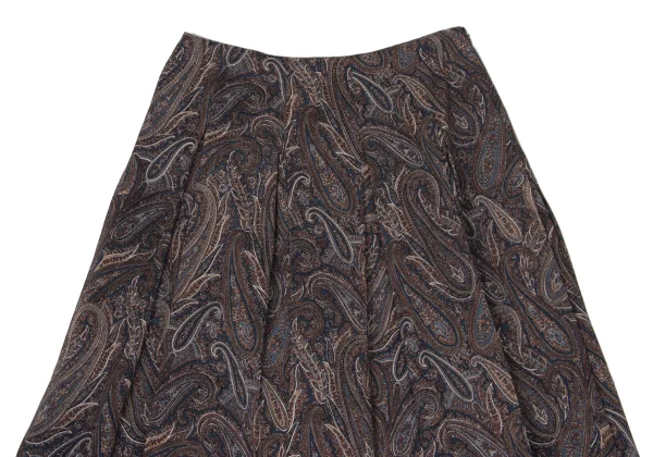 MARGARET HOWELL Wool Paisley Pleated Skirt K-171120_003