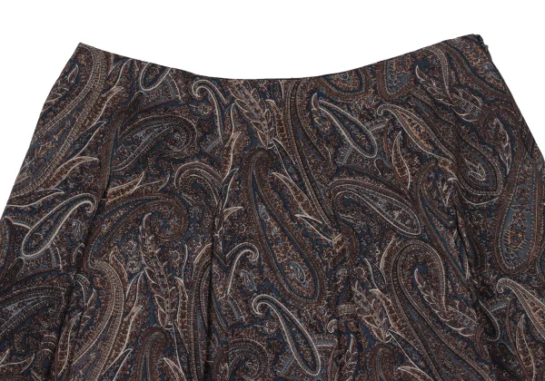 MARGARET HOWELL Wool Paisley Pleated Skirt K-171120_004